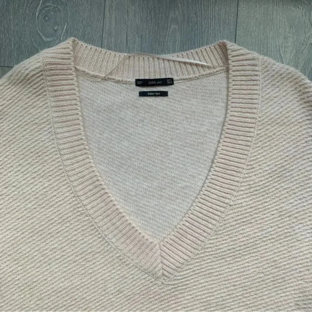 Zara Women's Knit Sweater Small pink Coquette Fairy Coastal Cottage core boho - Picture 7 of 16